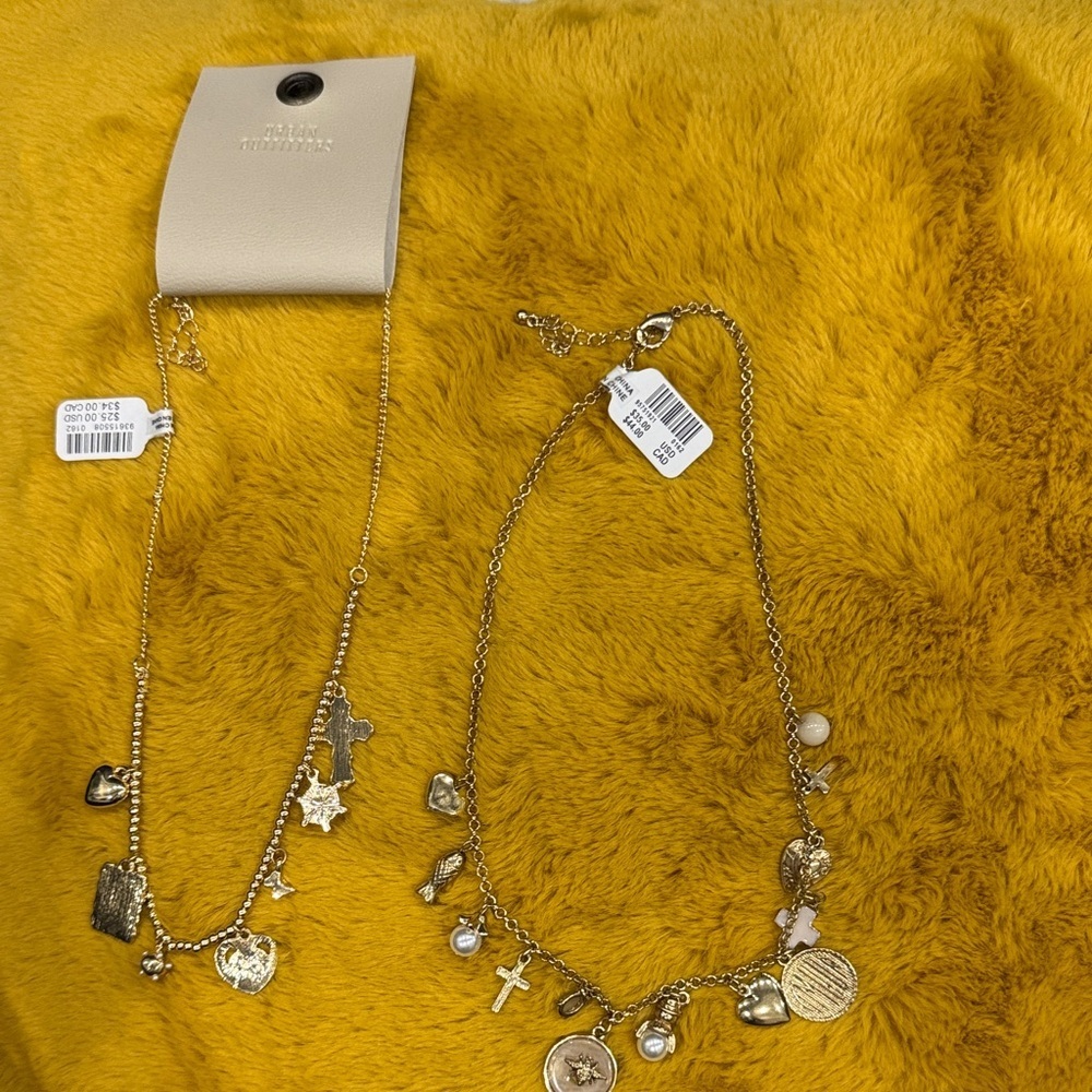 Bundle deal: 2 Charming Gold Charm Necklaces